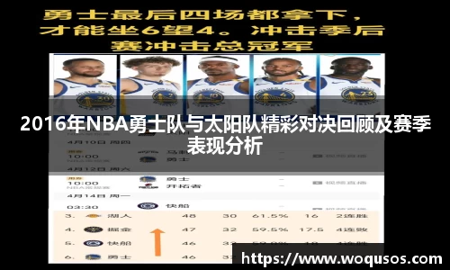 2016年NBA勇士队与太阳队精彩对决回顾及赛季表现分析